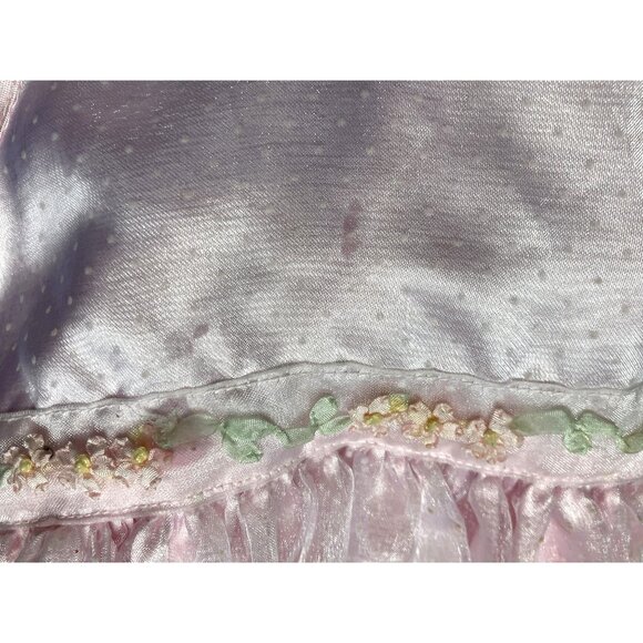 Girls' Pink Dress Size 6 With Overlay & Ribbon for Play - Picture 5 of 10